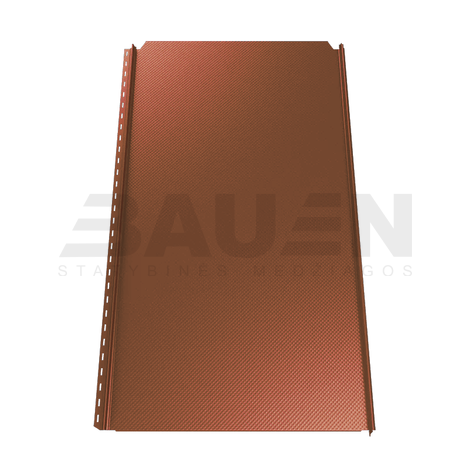 Plieninė danga | Klasikinė skarda Hanbud PHR560 "Molet" 0,5-0.7 mm., (525mm) molio, matinė (RAL8004), m2