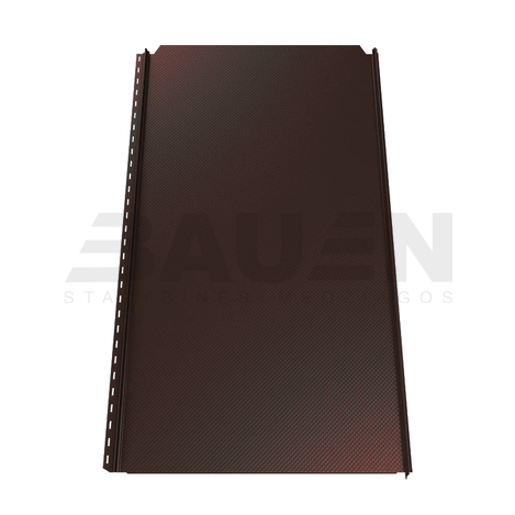 Plieninė danga | Klasikinė skarda Hanbud PHR560 "Molet" 0,5-0.7 mm., (525mm) ruda, matinė (RAL8017 ultraMat), m2