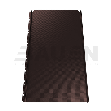 Plieninė danga | Klasikinė skarda Hanbud PHR560 "Molet" 0,5-0.7 mm., (525mm) tams. ruda, blizgi (RAL8019), m2