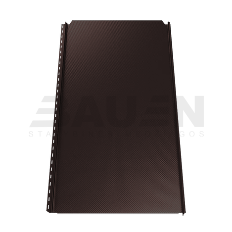 Plieninė danga | Klasikinė skarda Hanbud PHR560 "Molet" 0,5-0.7 mm., (525mm) tams. ruda, matinė (RAL8019), m2
