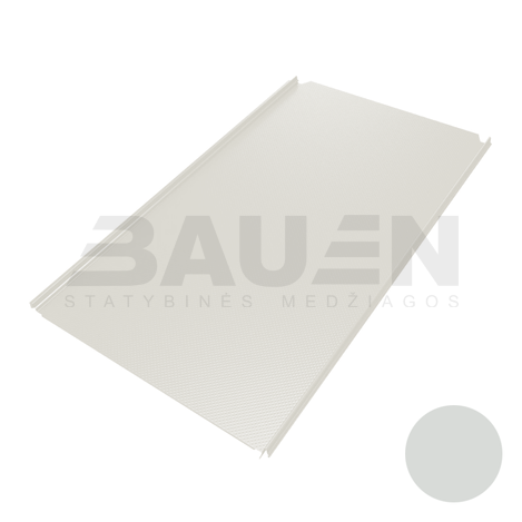 Plieninė danga | Klasikinė skarda Hanbud PHR560 "Molet" 0,5-0.7 mm., (525mm) pilkai balta, blizgi (RAL9002), m2