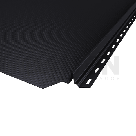 Plieninė danga | Klasikinė skarda Hanbud PHR560 "Molet" 0,5-0.7 mm., (525mm) juoda, matinė (RAL9005 ultraMat), m2
