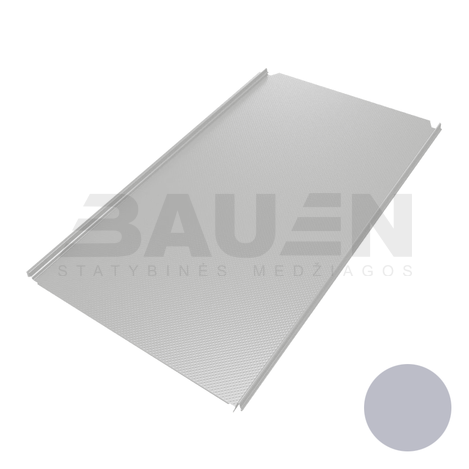 Plieninė danga | Klasikinė skarda Hanbud PHR560 "Molet" 0,5-0.7 mm., (525mm) sidabrinė, blizgi (RAL9006), m2