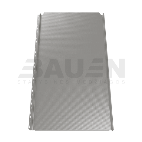 Plieninė danga | Klasikinė skarda Hanbud PHR560 "Molet" 0,5-0.7 mm., (525mm) tams. sidabrinė, blizgi (RAL9007), m2