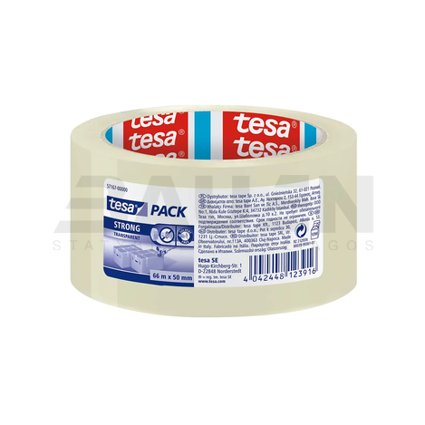 Juostos | Pakavimo juosta TESA Tesapack Strong (57167) 66 m x 50 mm., skaidri