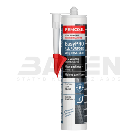 Universalus statybinis silikonas PENOSIL EasyPRO All Purpose, juodas, 310 ml
