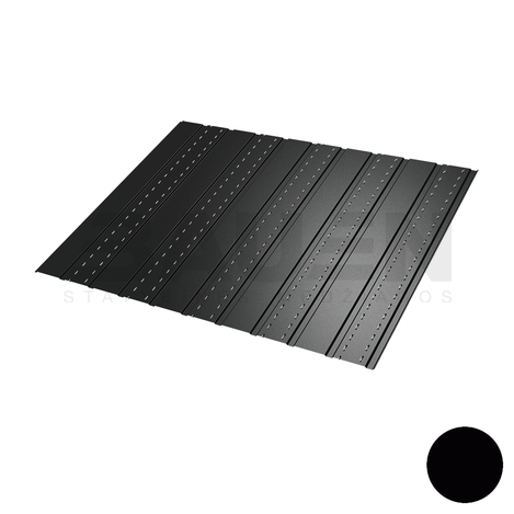 Plieninė danga | Perforuota, ventiliuojama skarda pakalimams T-7 WIND (0,47mm), juoda matinė (RAL9005)