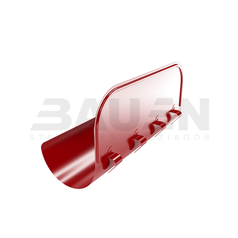Priedai | Persipylimo apsauga 180° (tiesi) Roofart 125 mm., raudona (RAL3011)