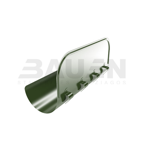 Priedai | Persipylimo apsauga 180° (tiesi) Roofart 125 mm., žalia (RAL6020)
