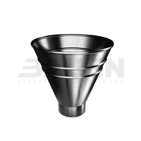 Priedai | Piltuvas apvalus D-100 mm., Roofart 150 mm., juoda (RAL9005)