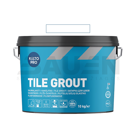 Glaistai | Keramikinių ir klinkerinių plytelių siūlių glaistas (1-6 mm.) KIILTO Pro Tile grout, 10 Traffic white, 10 kg.