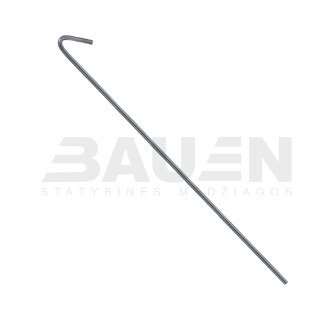 GKP tvirtinimo elementai | Pakabinimo strypas PROFILINE su kabliu 375 mm., (100 vnt./pak.)