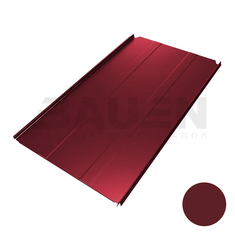 Plieninė danga | Klasikinė skarda Hanbud PHR560 "Trapecija 2" 0,5-0.7 mm., (525mm) vyšninė, blizgi (RAL3005), m2