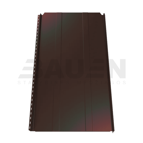 Plieninė danga | Klasikinė skarda Hanbud PHR560 "Trapecija 2" 0,5-0.7 mm., (525mm) ruda, matinė (RAL8017), m2