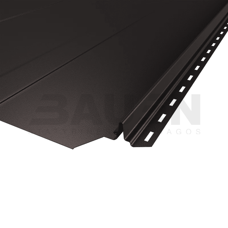 Plieninė danga | Klasikinė skarda Hanbud PHR560 "Trapecija 2" 0,5-0.7 mm., (525mm) tams. ruda, blizgi (RAL8019), m2