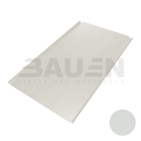 Plieninė danga | Klasikinė skarda Hanbud PHR560 "Trapecija 2" 0,5-0.7 mm., (525mm) pilkai balta, blizgi (RAL9002), m2