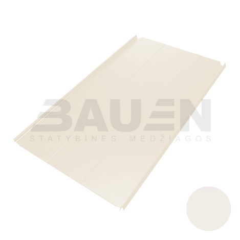 Plieninė danga | Klasikinė skarda Hanbud PHR560 "Trapecija 2" 0,5-0.7 mm., (525mm) balta, blizgi (RAL9010), m2