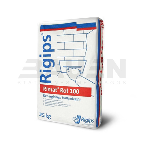 Tinkai | Gipsinis tinkas GYPROC RIGIPS Rimat Rot 100, 25 kg.