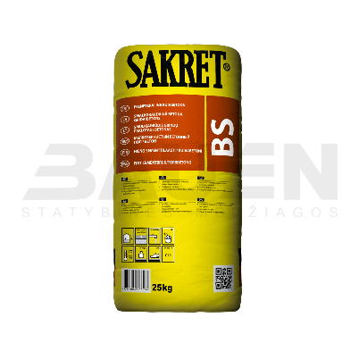 Prekinis betonas | Grindų paklotas - betonas, smulkiagrūdis, SAKRET BS 25 Kg.