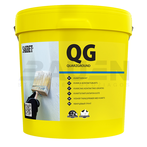 Gruntai | Kvarcinis gruntas mažai įgeriantiems pagrindams, SAKRET QG, 1.5 Kg.
