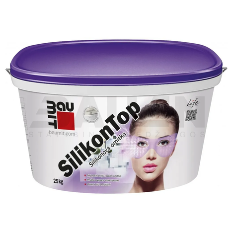 Silikoninis tinkas | Silikoninis dekoratyvinis tinkas BAUMIT SilikonTop (samanėlė) 1.5mm, 25 Kg.