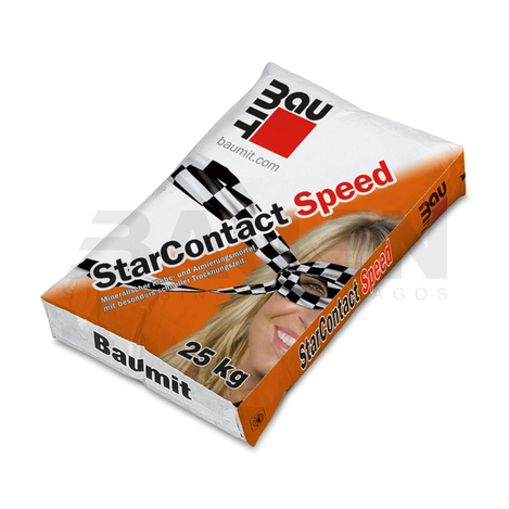 Kiti klijai | Mineralinis klijavimo-armavimo mišinys šilumos izoliacijai BAUMIT StarContact Speed, 25 Kg.