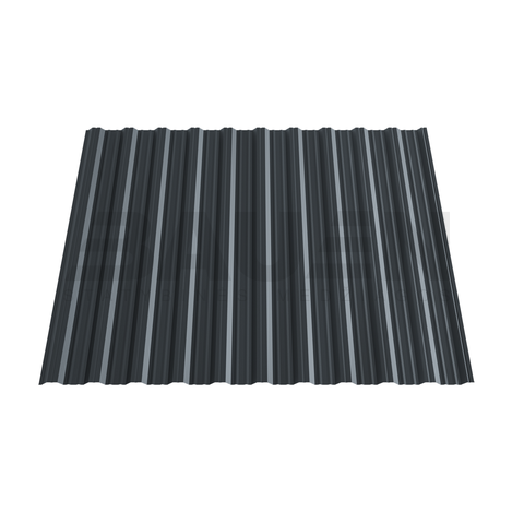 Profiliuota skarda | Profiliuota skarda HANBUD T-14R, 2 rūšis (0,45mm) blizgi antracito RAL7016 (945 x 3000 mm)