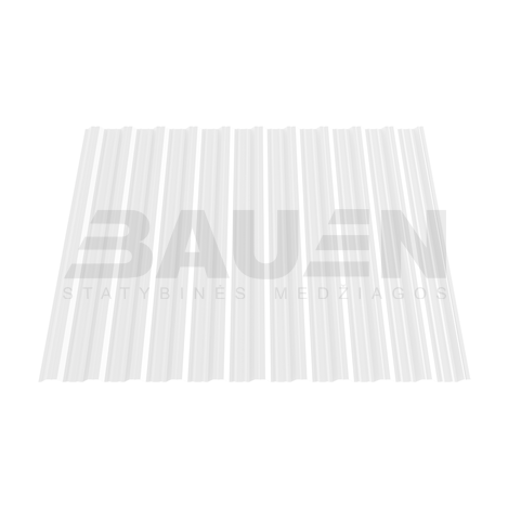 Profiliuota skarda | Profiliuota skarda HANBUD T-14R, 2 rūšis (0,22mm) blizgi balta RAL9010 (945 x 2500 mm)