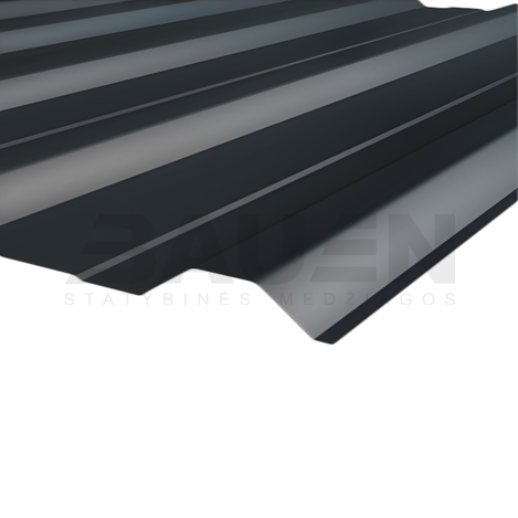 Profiliuota skarda | Profiliuota skarda HANBUD T-18E (0.40mm) blizgi antracito (RAL7016), 1185 x 3000 mm.