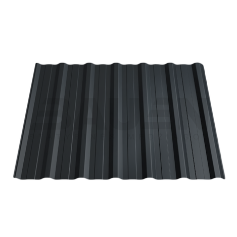 Profiliuota skarda | Profiliuota skarda HANBUD T-18E (0.40mm) matinė antracito (RAL7016), 1185 x 3000 mm.