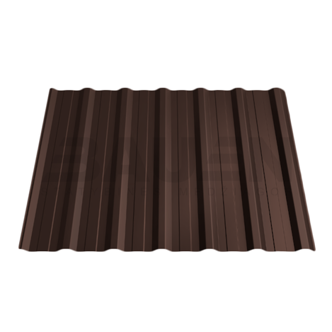 Profiliuota skarda | Profiliuota skarda HANBUD T-18E (0.40mm) matinė tams., ruda (RAL8017), 1185 x 2000 mm.