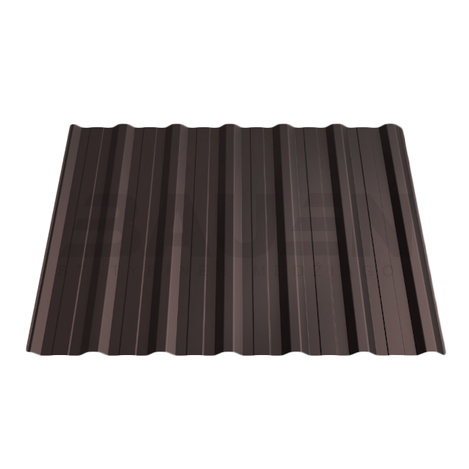 Profiliuota skarda | Profiliuota skarda HANBUD T-18E (0.40mm) matinė tams., ruda (RAL8019), 1185 x 3000 mm.
