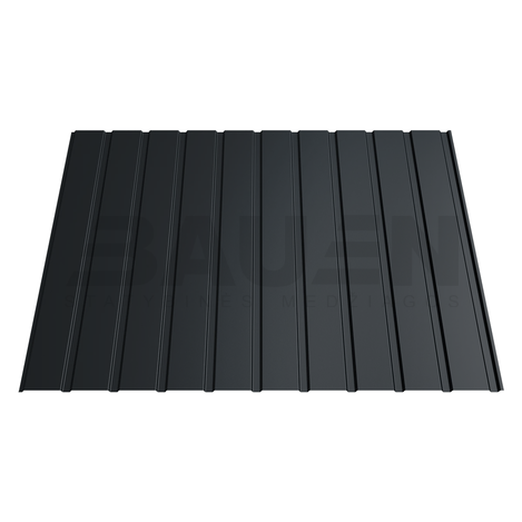 Profiliuota skarda | Profiliuota skarda HANBUD T-7 (0,47mm) matinė antracito (RAL7016), 1220 x 2500 mm.