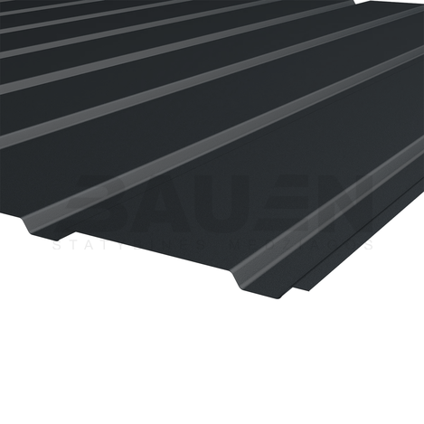 Profiliuota skarda | Profiliuota skarda HANBUD T-7 (0,4mm) matinė antracito (RAL7016), 1220 x 2500 mm.
