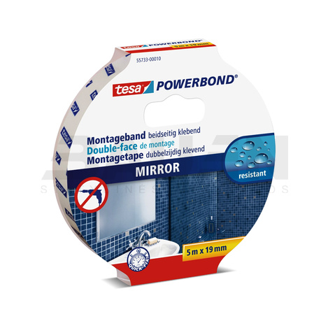 Juostos | Dvipusė juosta veidrodžiui TESA Powerbond 5 m x 19 mm