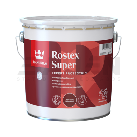 Gruntai | Antikorozinis metalo gruntas Tikkurila Rostex Super 3l