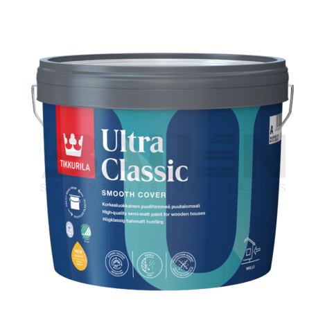 Dažai | Medinių fasadų aukštos kokybės dažai Tikkurila Ultra Classic 2.7l BAZĖ A