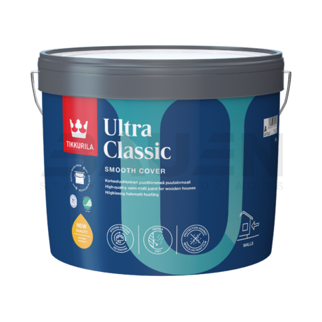 Dažai | Medinių fasadų aukštos kokybės dažai Tikkurila Ultra Classic 9l BAZĖ A