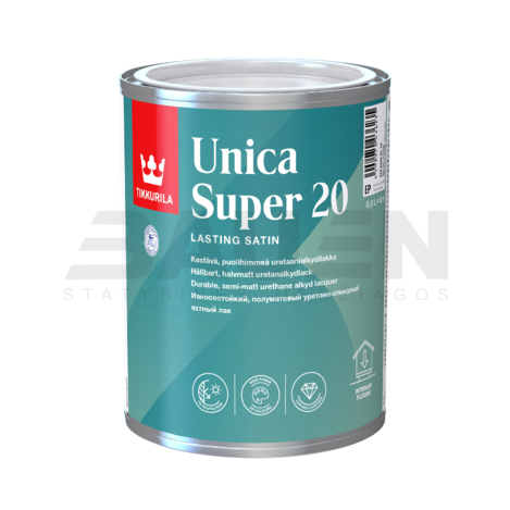Lakai | Greitai džiūstantis uretaninis alkidinis lakas Tikkurila Unica Super 20 0.9l