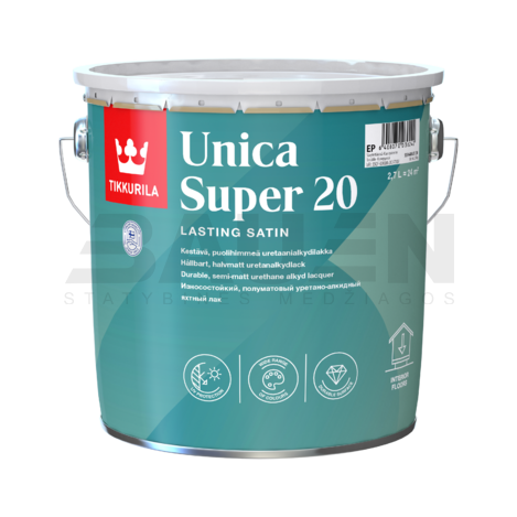 Lakai | Greitai džiūstantis uretaninis alkidinis lakas Tikkurila Unica Super 20 2.7l