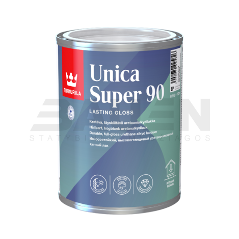 Lakai | Greitai džiūstantis uretaninis alkidinis lakas Tikkurila Unica Super 90 0.9l