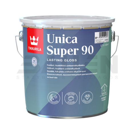 Lakai | Greitai džiūstantis uretaninis alkidinis lakas Tikkurila Unica Super 90 2.7l