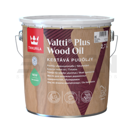 Alyvos | Lauko medienos aliejus Tikkurila Valtti Plus Wood Oil 2.7l