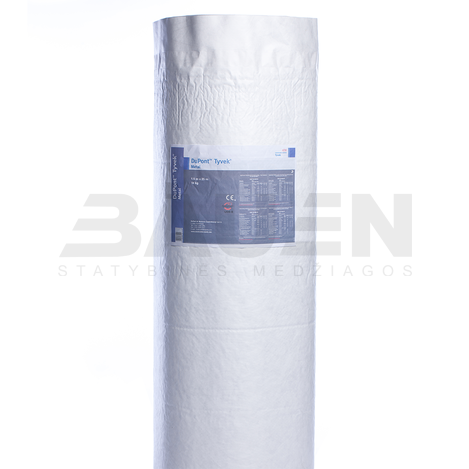Difuzinės plėvelės | DuPont™ Tyvek® Metall – kvėpuojanti stogo plėvelė su polipropileninio tinklo danga (37,5 m2)