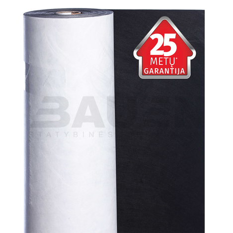 Vėjo izoliacinės plėvelės | DuPont™ Tyvek® UV Facade – kvėpuojanti juoda difuzinė membrana ventiliuojamiems fasadams (75 m2)