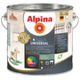 Universalūs dažai Alpina Aqua Universal, blizgi, (Bazė 3) 2,4 Ltr.