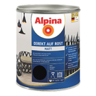 Metalo dažai Alpina DaR MATT Schwarz (RAL9005) 750 ml.