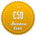 50 eurų dovanų čekis