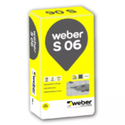 Cementinis mišinys WEBER S 06, betono paviršių remontui ir lyginimui nuo 2 iki 10 mm., 25 Kg.