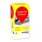 Plonasluoksniai cementiniai blokelių kliaji WEBERMIX M BLOCK, 25 Kg.
